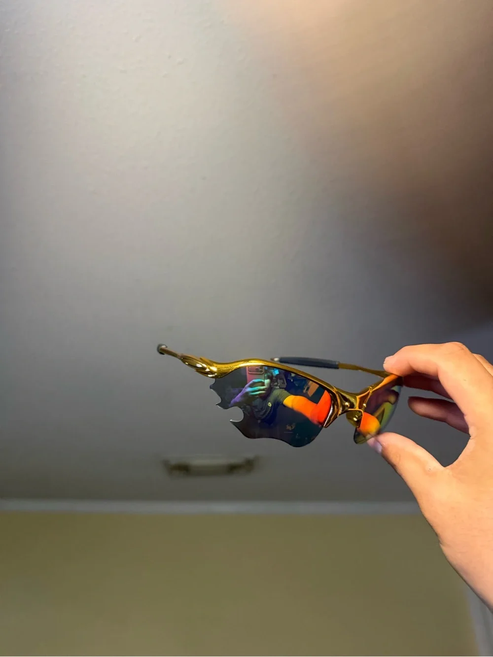 Gold Rim Blue-Multi Lens Sports Sunglasses Oakley